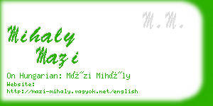 mihaly mazi business card